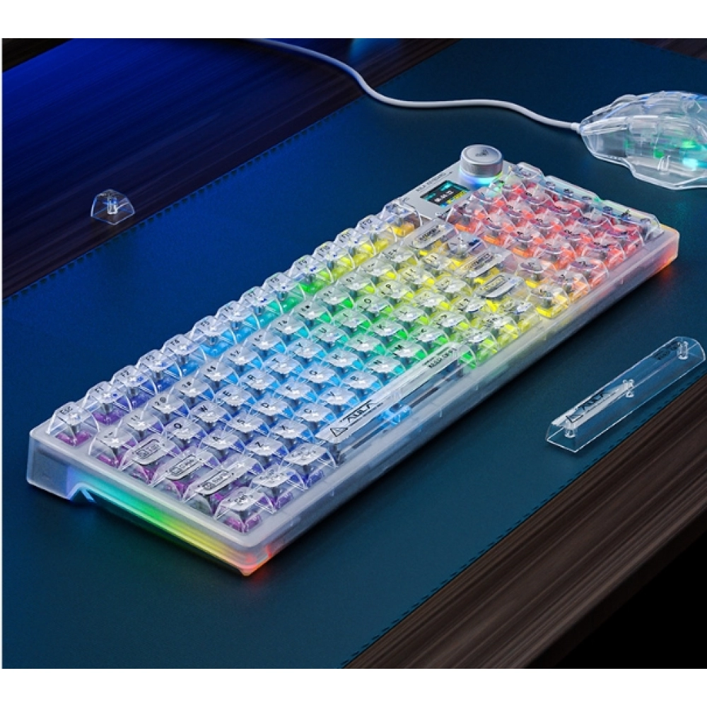 Customized mechanical keyboard based wireless the third mock examination Bluetooth notebook computer E-sports game hot plug