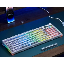 Customized mechanical keyboard based wireless the third mock examination Bluetooth notebook computer E-sports game hot plug