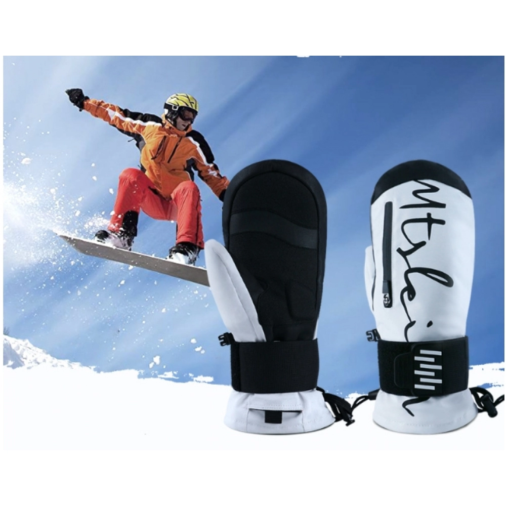 New stock ski gloves with built-in wrist protection EVA shock-absorbing single board, warm and waterproof wrist protection ski gloves